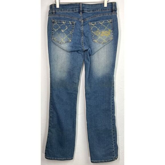 G-Unit Y2K Blue Gold Accent Bootcut Denim Jeans 11 - Picture 8 of 10